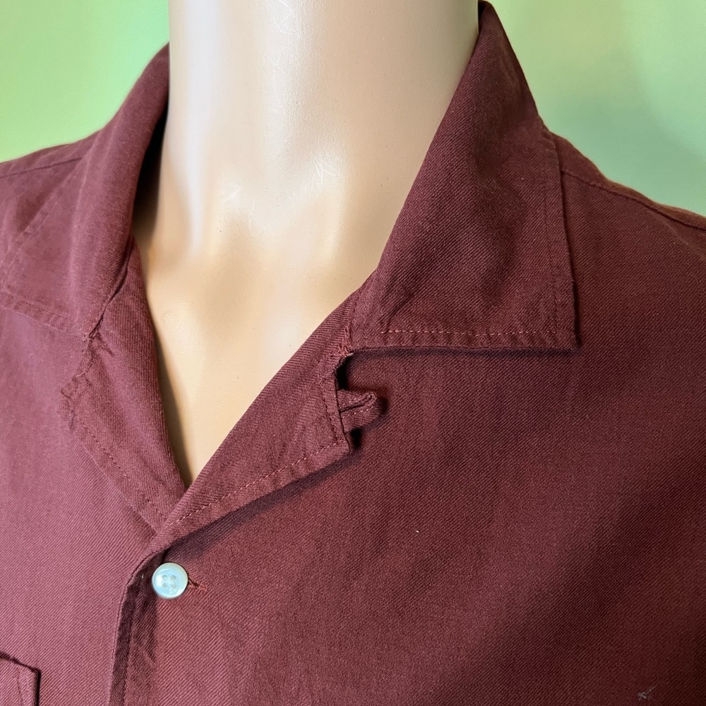 Cotton/ Wool long sleeve camp collar shirt from JCrew! - Picture 2 of 5